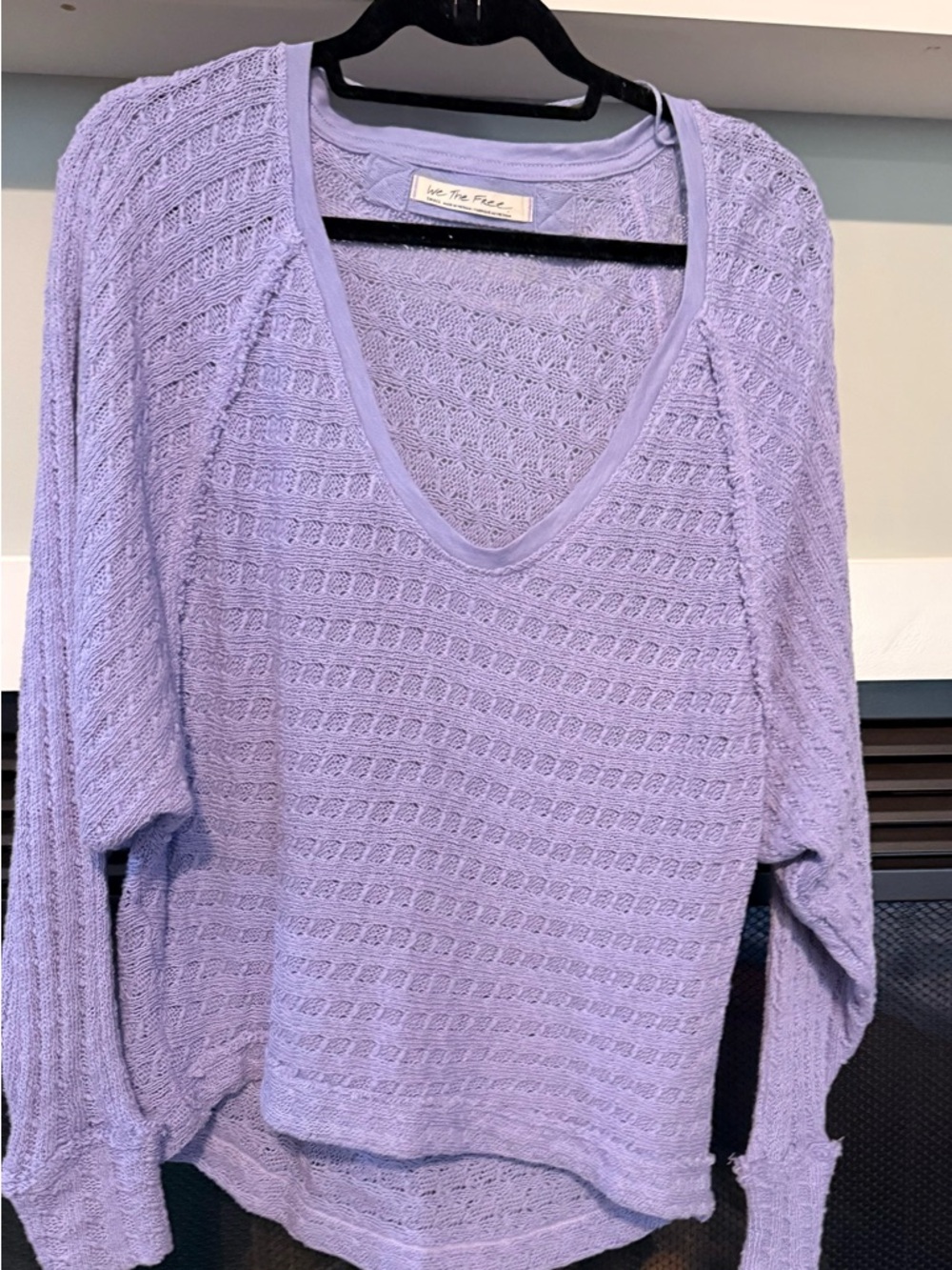 Free people Thiens Dolman-sleeve hacci top/sweater. Purple or periwinkle. Small